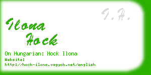 ilona hock business card